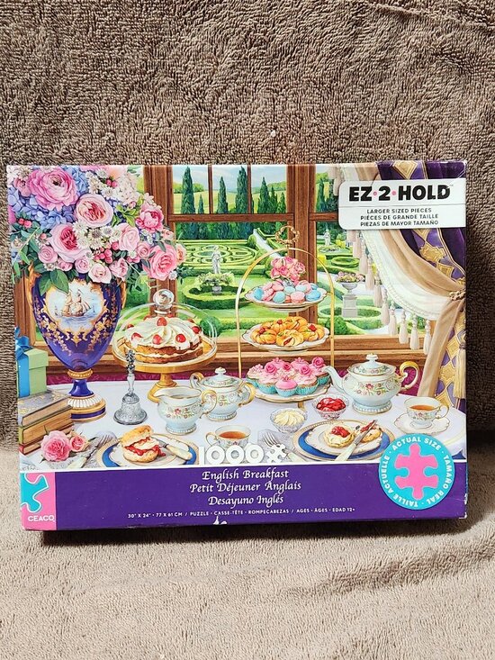 ceaco Other - CEACO ENGLISH BREAKFAST Puzzle 1000 Easy to Hold Pieces NEW SEALE